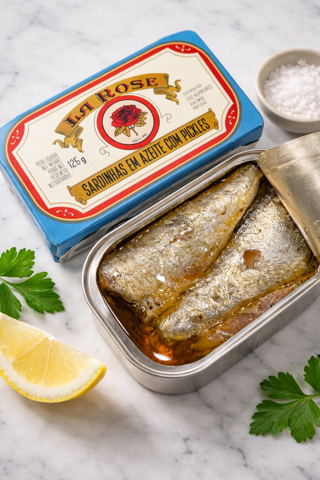 La Rose Sardines in Olive Oil with Pickles