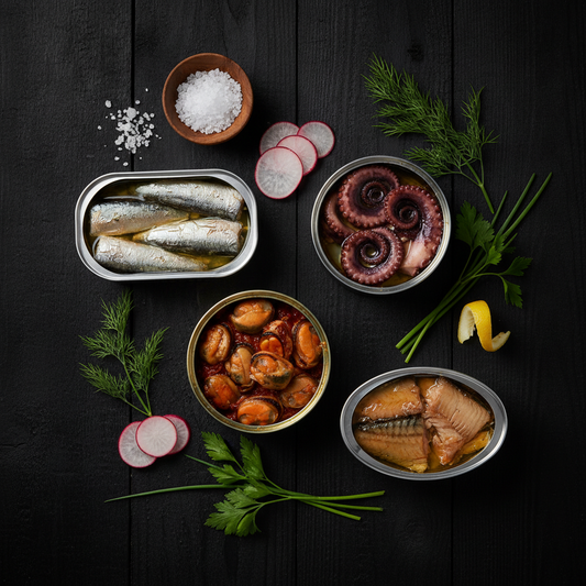 What is conservas — rows of Portuguese and Spanish tinned fish conservas